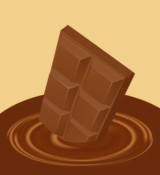 Chocolate drop — Stock Vector