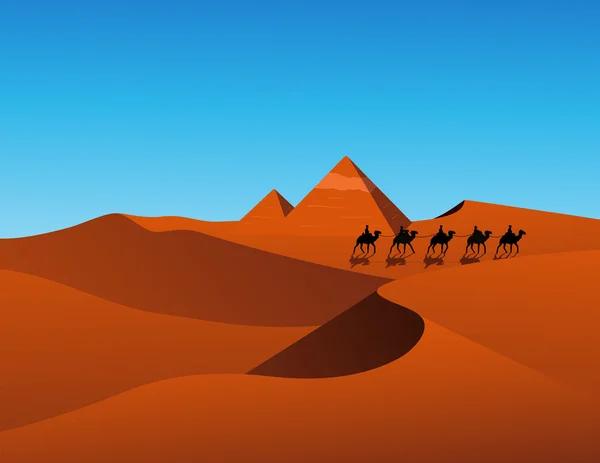 Σκηνή ερήμου — Διανυσματικό Αρχείο