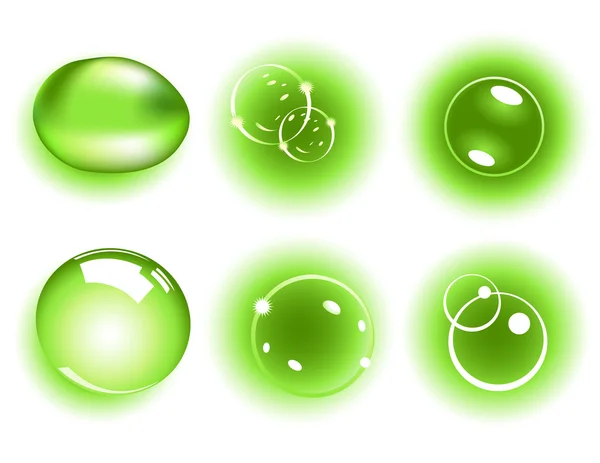 绿色的露珠 — 图库矢量图片