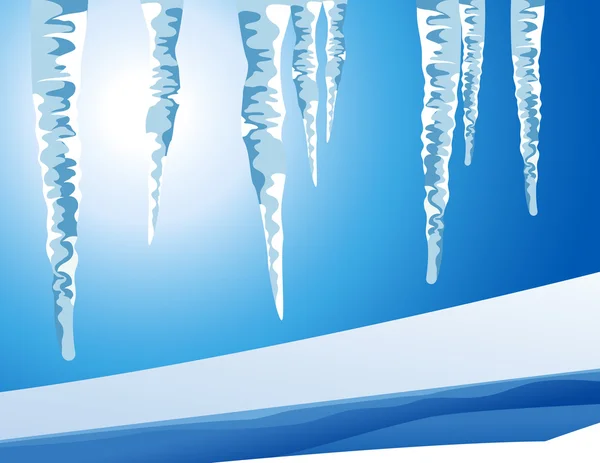 Icicle landscape — Stock Vector