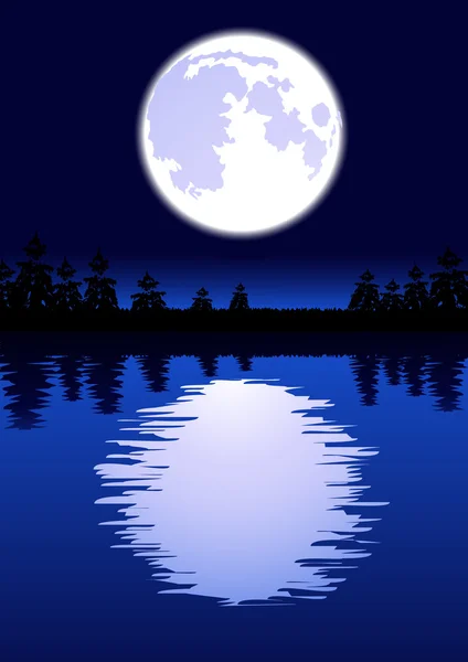 夜の月 — ストックベクタ
