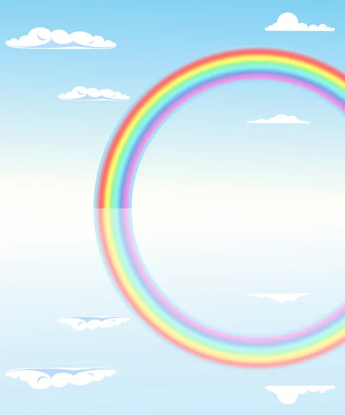 Regenboog weerspiegeling — Stockvector