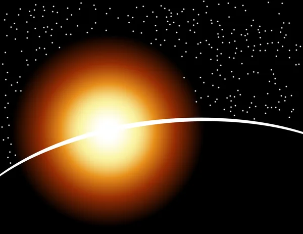 Солнце в космосе — стоковый вектор