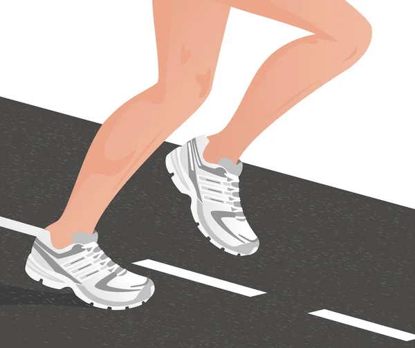 Deportista corriendo en la carretera — Archivo Imágenes Vectoriales