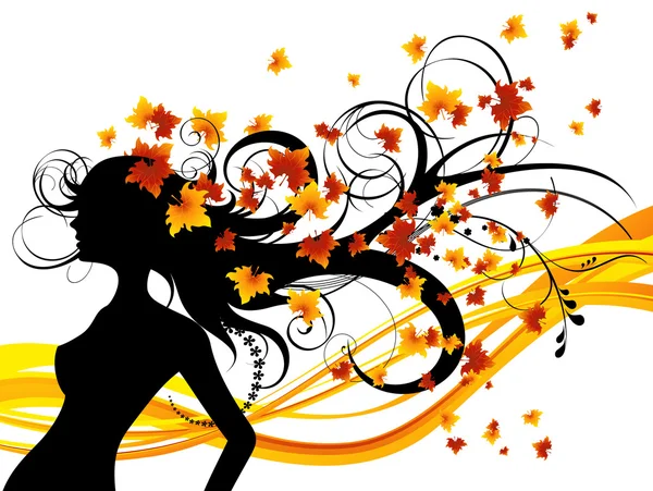 Autumnal_haircut_on_white_background — Stockvector