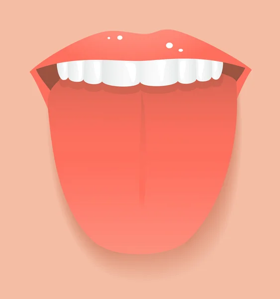 Kvinna tungan — Stock vektor