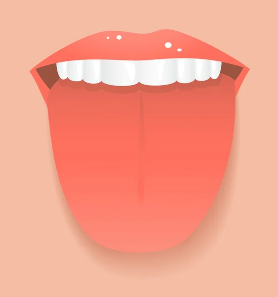 Woman tongue — Stock Vector