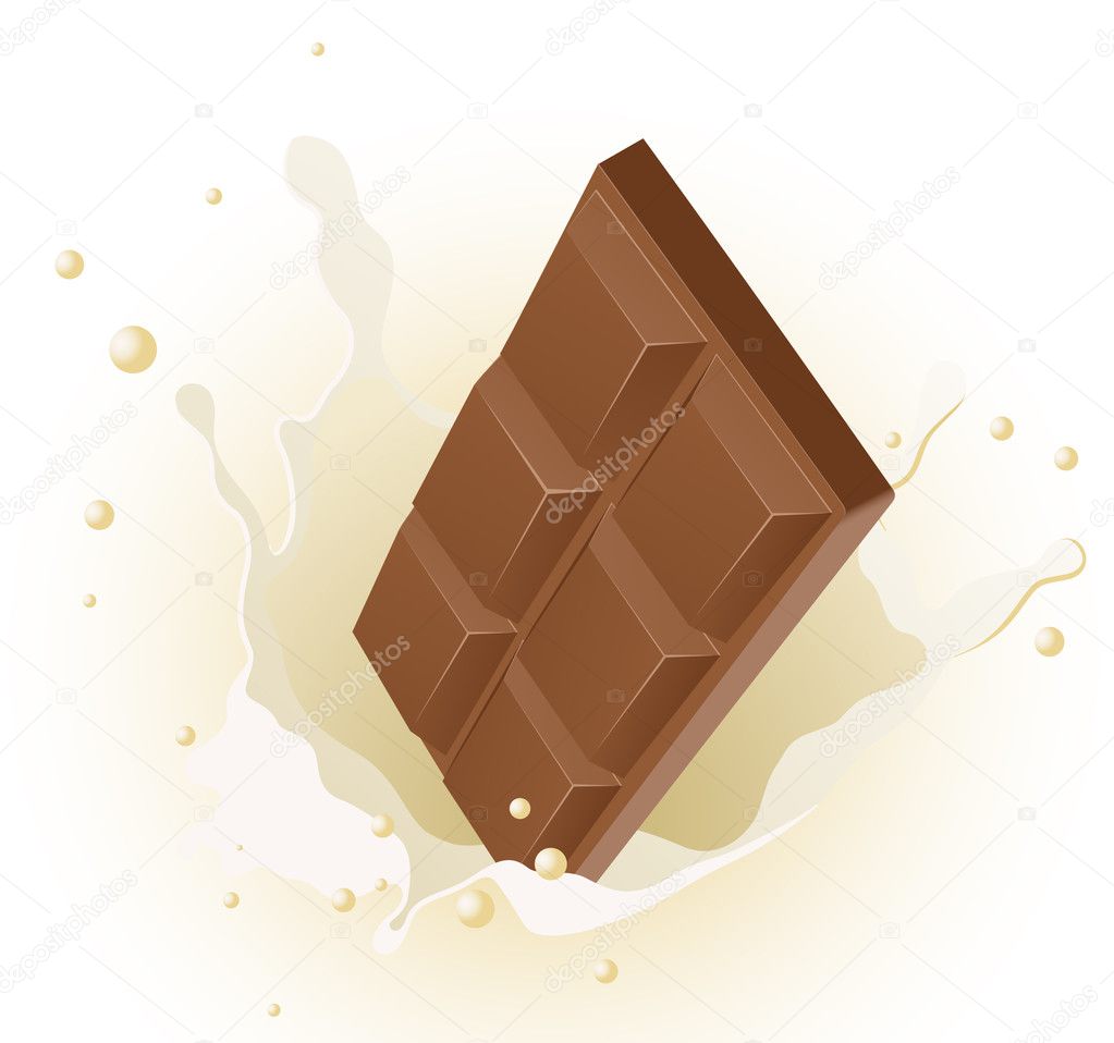 chocolate milk splash vector