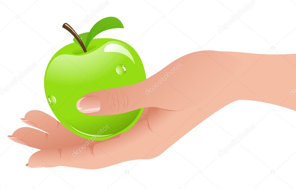 Apple in the hand