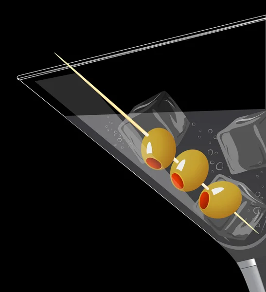 Cocktail met ijs — Stockvector