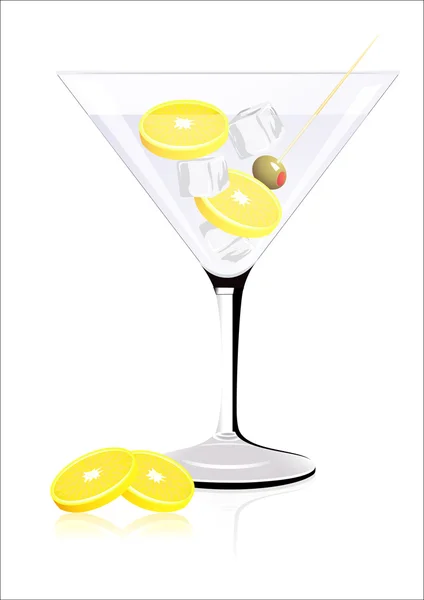 Cocktail de limão — Vetor de Stock