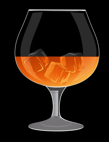 Brandy glas — Stockvector