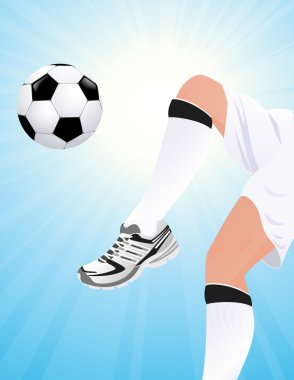 Football player playing clipart