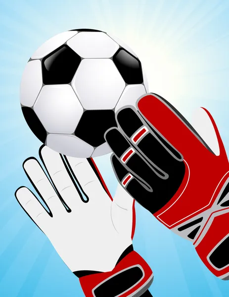 Goalkeeper hands — Stock Vector