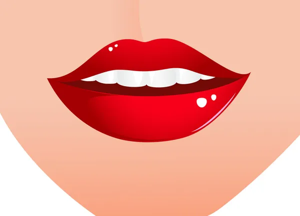 Lèvres femme sexy — Image vectorielle