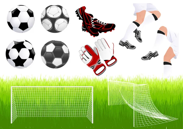 Ποδόσφαιρο αντικείμενα — Διανυσματικό Αρχείο
