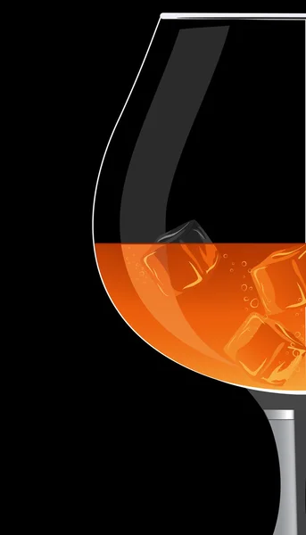 Verre cognac — Image vectorielle