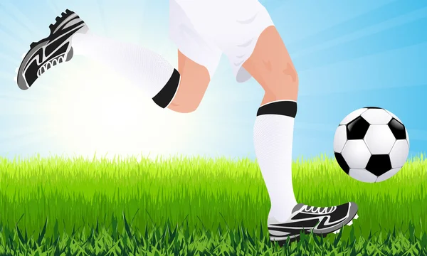Запуск футболіста — стоковий вектор