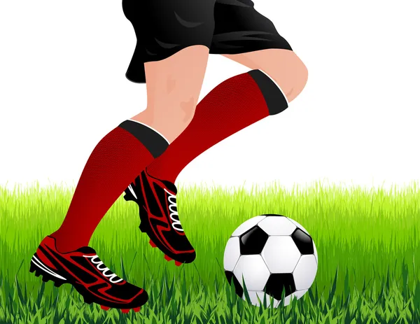 Football player legs — Stock Vector