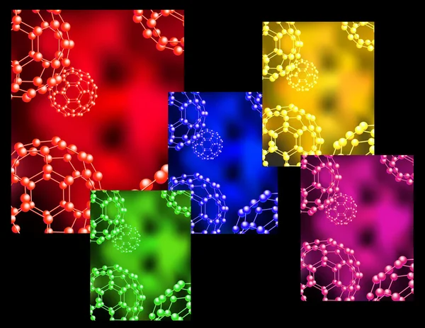 Gekleurde molecuul achtergrond — Stockvector