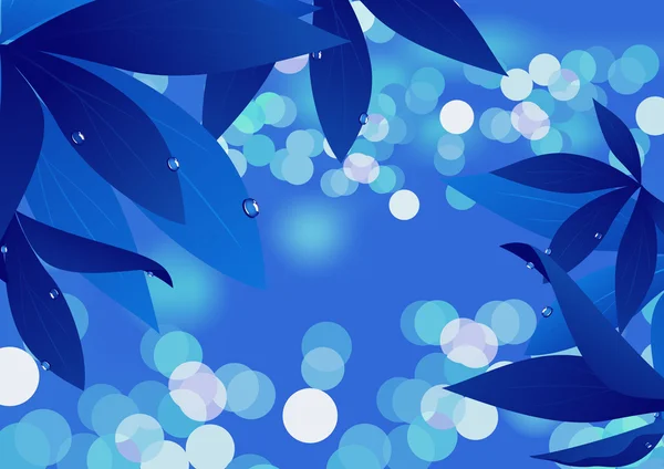 魔法の青い葉Αγροτεμάχιο σωρού — ストックベクタ