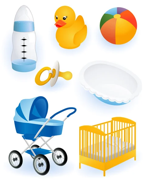 Baby accessories — Stock Vector