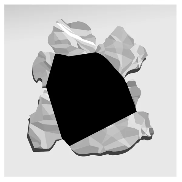 Zwart papier gat — Stockvector