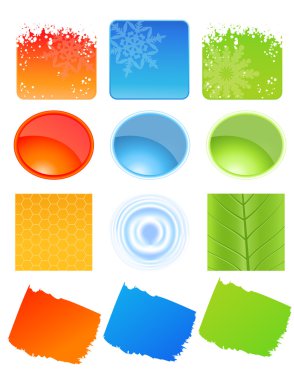 Icon button set clipart