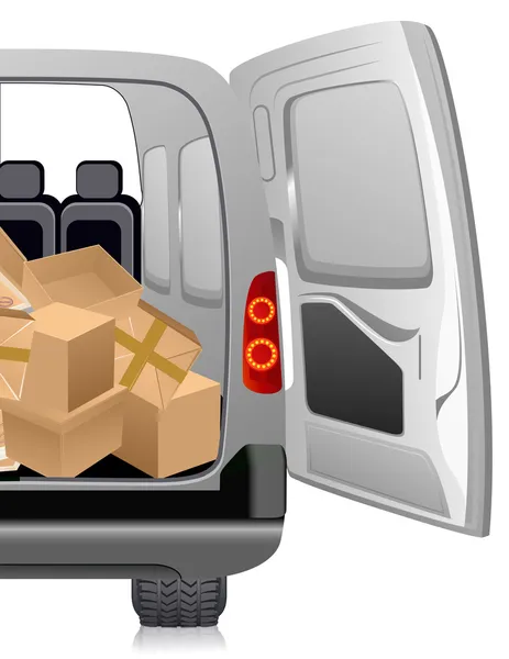 Delivery minibus — Stock Vector