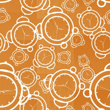 Clock seamless wooden background clipart