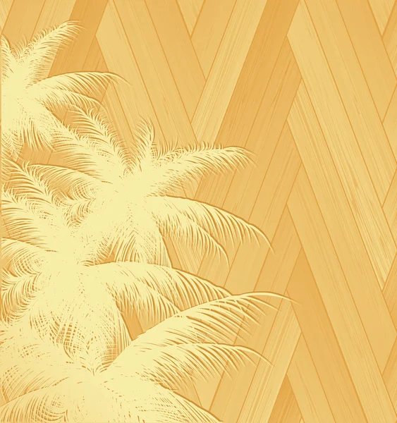 Palmiers en bois — Image vectorielle