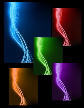 Colored lightning backgrounds clipart