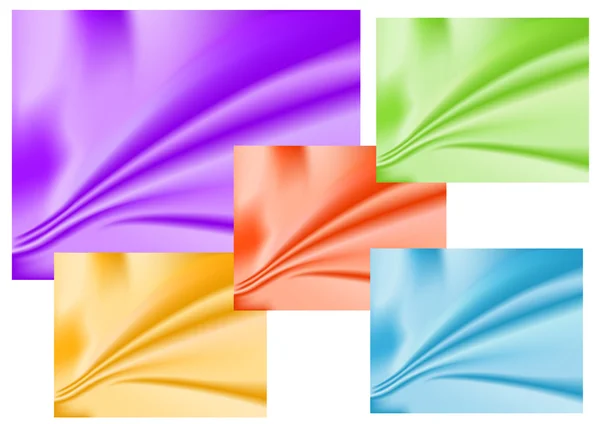 Цветные шелковые фоны — стоковый вектор