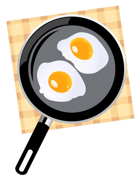 Gebakken eieren — Stockvector