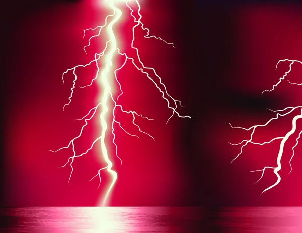 Röd lightning — Stock vektor