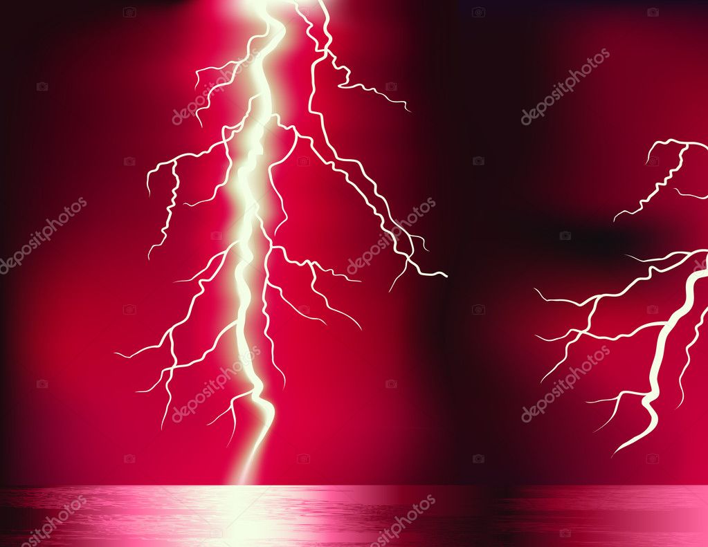 Red lightning Stock Vector Image by ©alegria