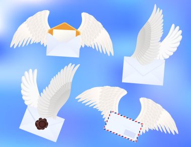 Flying letters clipart