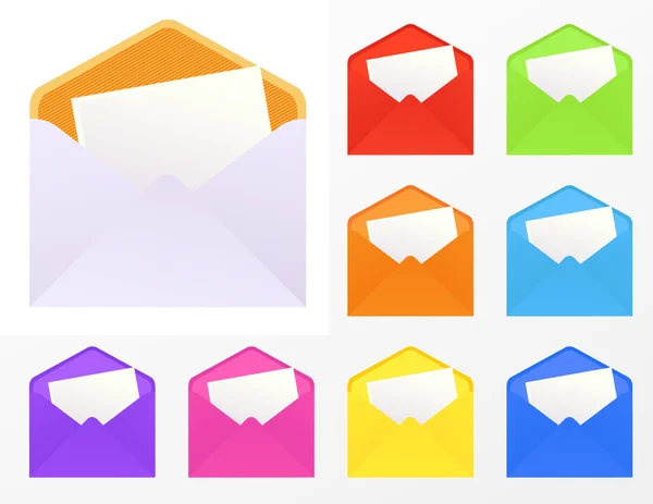 Envelopes coloridos — Vetor de Stock