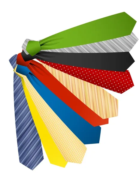 Farbige Krawatten — Stockvektor