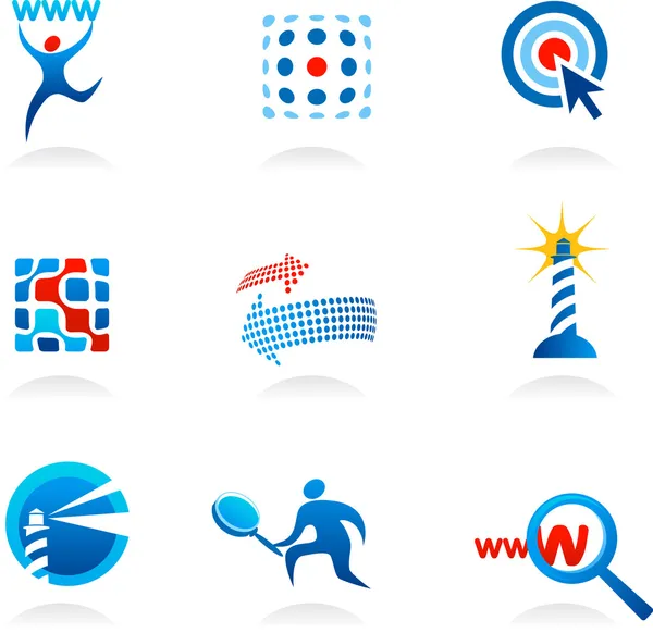Coleção de ícones seo e logotipos — Vetor de Stock