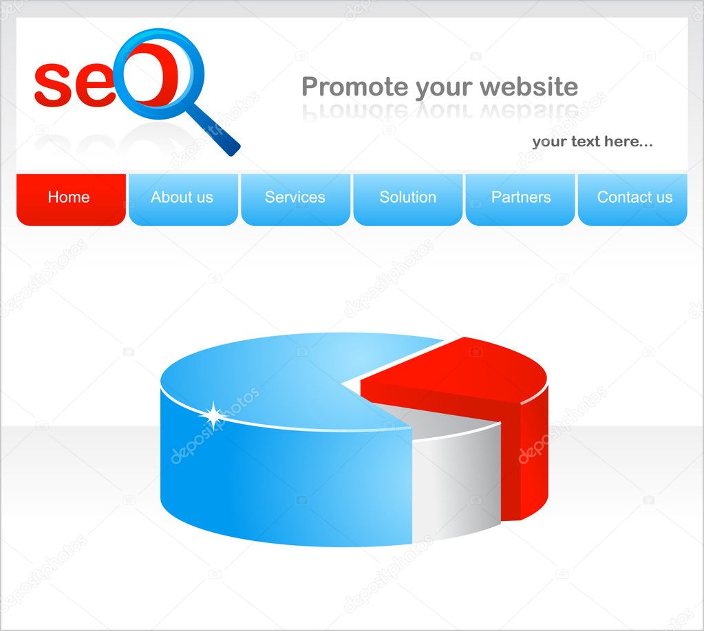 Design of a concept for website and logo, vector image