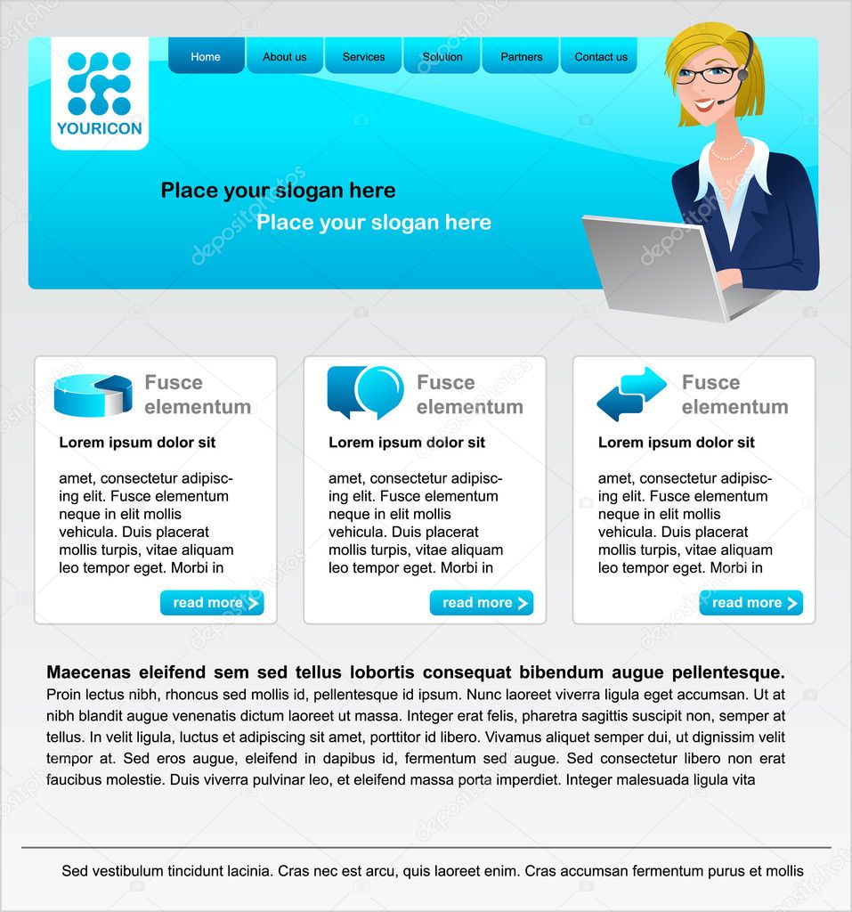 Design of a concept for website and logo, vector image