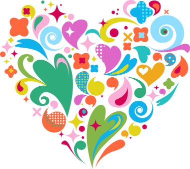 Decorative vector heart for Valentines d clipart