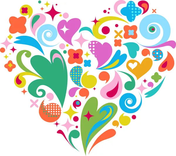 Coeur vecteur décoratif pour Valentines d — Image vectorielle