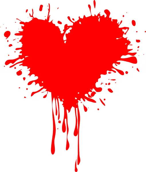 Corazón rojo sucio - Día de San Valentín — Archivo Imágenes Vectoriales