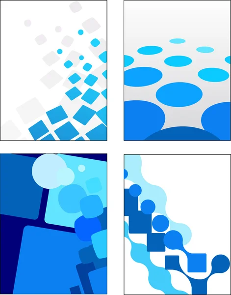 Geometric blue vector backgrounds — Stock Vector