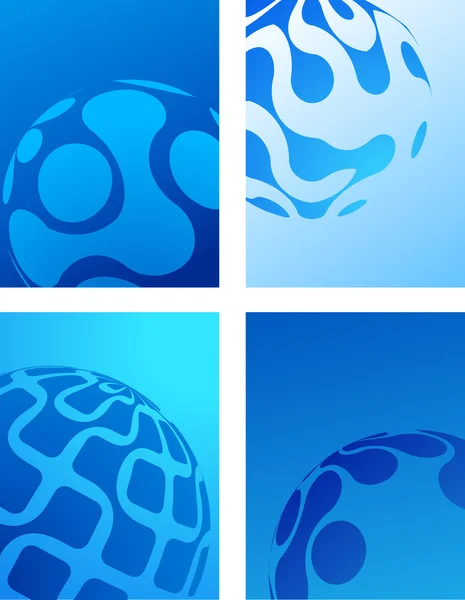 Globe bleu fond abstrait — Image vectorielle