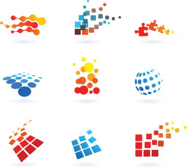 Set of abstract vector icons clipart