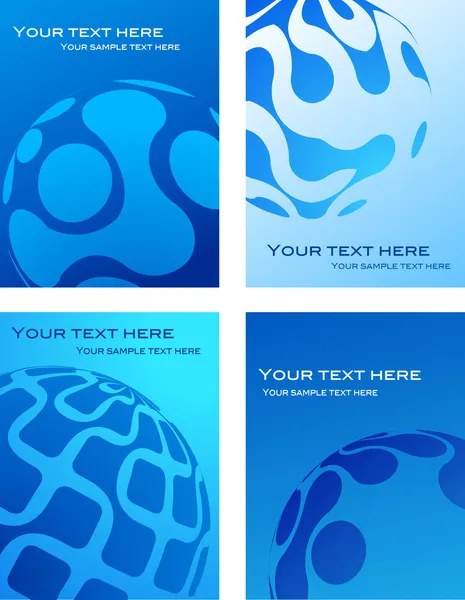 Modèles de cartes de visite avec globe bleu — Image vectorielle