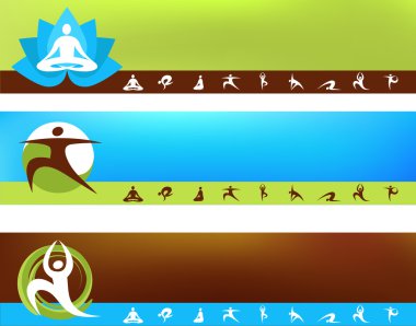 Yoga background templates clipart